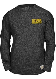 Original Retro Brand Iowa Hawkeyes Black Front Back Vault Logo Long Sleeve Fashion T Shirt