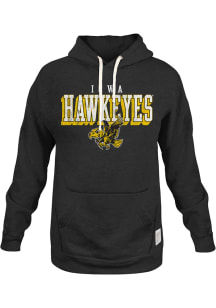 Original Retro Brand Iowa Hawkeyes Mens Black Bevel Vault Mascot Fashion Hood