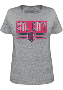 Original Retro Brand St Louis City SC Womens Grey Triblend Short Sleeve T-Shirt