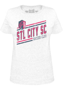 Original Retro Brand St Louis City SC Womens White Triblend Short Sleeve T-Shirt