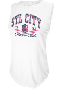 Original Retro Brand St Louis City SC Womens White Curved Tank Top