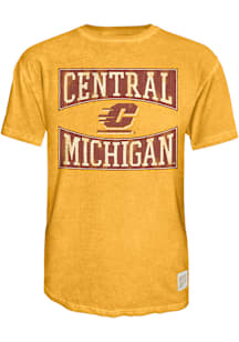 Central Michigan Chippewas Gold Number 1 Short Sleeve Fashion T Shirt