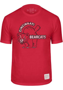 Cincinnati Bearcats Red Vintage Mascot Short Sleeve Fashion T Shirt