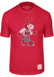 Original Retro Brand Central Missouri Mules Red Big Logo Short Sleeve Fashion T Shirt