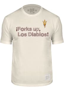 Original Retro Brand Arizona State Sun Devils White Hispanic Heritage Forks Up Short Sleeve Fash..