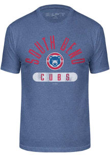 South Bend Cubs Blue Number 1 Oval Short Sleeve Fashion T Shirt