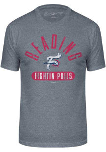 Reading Fightin Phils Navy Blue Number 1 Oval Short Sleeve Fashion T Shirt