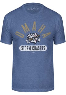 Omaha Storm Chasers Blue Number 1 Oval Short Sleeve Fashion T Shirt