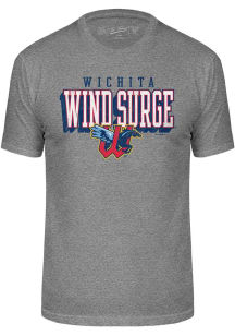 Wichita Wind Surge Grey City Team Logo Short Sleeve Fashion T Shirt
