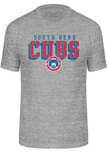 South Bend Cubs Grey City Team Logo Short Sleeve Fashion T Shirt