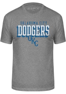Oklahoma City Dodgers Grey City Team Logo Short Sleeve Fashion T Shirt