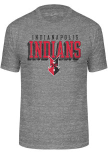 Indianapolis Indians Grey City Team Logo Short Sleeve Fashion T Shirt