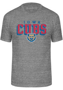 Iowa Cubs Grey City Team Logo Short Sleeve Fashion T Shirt