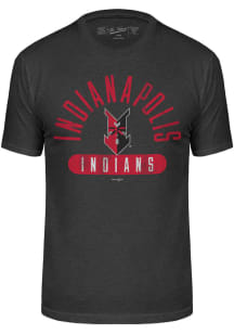 Indianapolis Indians Black Number 1 Oval Short Sleeve Fashion T Shirt
