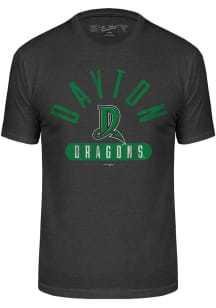 Dayton Dragons Black Number 1 Oval Short Sleeve Fashion T Shirt