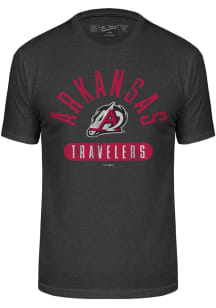 Arkansas Travelers Black Number 1 Oval Short Sleeve Fashion T Shirt