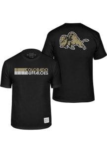 Original Retro Brand Colorado Buffaloes Black 2 hit Short Sleeve T Shirt