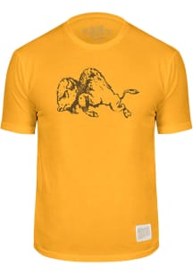 Original Retro Brand Colorado Buffaloes Gold Vintage Primary Logo Short Sleeve T Shirt