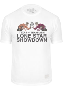 Original Retro Brand Texas A&amp;M Aggies White Lone Star Showdown Vintage Short Sleeve Fashion T Sh..