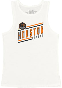 Original Retro Brand Houston Dynamo Womens White Split Tank Top
