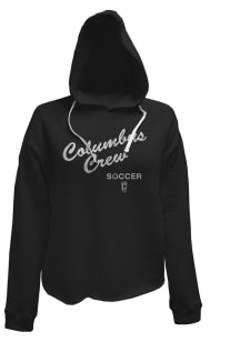 Original Retro Brand Columbus Crew Womens Black Cut Off Hooded Sweatshirt