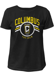 Original Retro Brand Columbus Crew Womens Black Vintage Short Sleeve T-Shirt