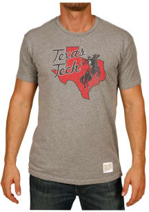 Original Retro Brand Texas Tech Red Raiders Grey Raider Short Sleeve Fashion T Shirt