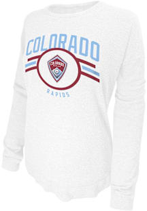 Original Retro Brand Colorado Rapids Womens White WASHED HAACHI Crew Sweatshirt
