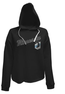 Original Retro Brand Minnesota United FC Womens Light Blue Cut off Hooded Sweatshirt