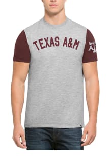 47 Texas A&amp;M Aggies Grey Triple Up Short Sleeve Fashion T Shirt