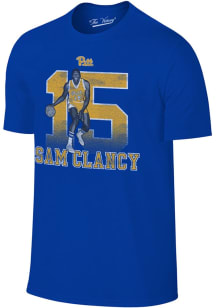 Sam Clancy Blue Pitt Panthers Sam Clancy 15 Mens Basketball Short Sleeve T Shirt