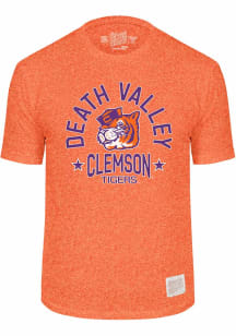 Original Retro Brand Clemson Tigers Orange Vintage Death Valley Short Sleeve Fashion T Shirt