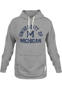 Original Retro Brand Michigan Wolverines Mens Grey Number One Vintage M Fashion Hood