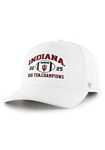 47 Indiana Hoosiers 2025 Big Ten Football Champs Event Hitch Adjustable Hat - White