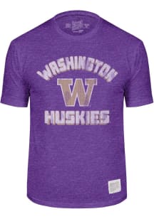 Washington Huskies Purple Original Retro Brand Triblend Short Sleeve Fashion T Shirt