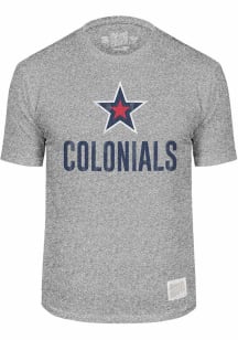 Original Retro Brand Robert Morris Colonials Grey Mock Twist Short Sleeve Fashion T Shirt