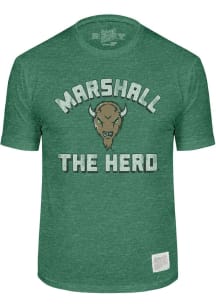 Original Retro Brand Marshall Thundering Herd Green Triblend Short Sleeve Fashion T Shirt