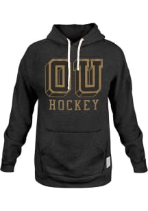 Original Retro Brand Oakland University Golden Grizzlies Mens Black Heather Fashion Hood