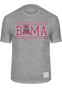 Original Retro Brand Alabama Crimson Tide Grey Triblend Short Sleeve Fashion T Shirt