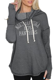 Original Retro Brand Northern Iowa Panthers Womens Grey Fleece Hooded Sweatshirt