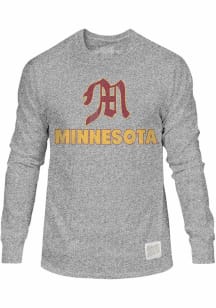 Minnesota Golden Gophers Grey Original Retro Brand Twist Short Sleeve Fashion T Shirt