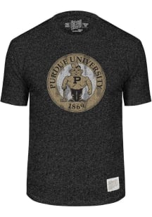 Purdue Boilermakers Black Original Retro Brand Mock Twist Short Sleeve Fashion T Shirt