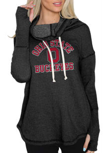 Womens Ohio State Buckeyes Black Original Retro Brand Fleece Hooded Sweatshirt