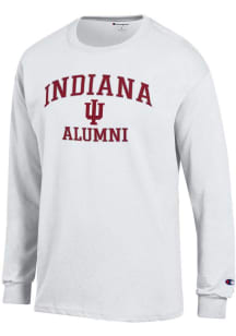 Mens Indiana Hoosiers White Champion Logo Alumni Jersey Tee
