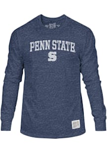 Original Retro Brand Penn State Nittany Lions Navy Blue Triblend Long Sleeve Fashion T Shirt