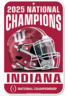 Indiana Hoosiers 2025 National Champs 11x17 Sign - Crimson