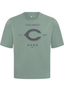 Levelwear Cincinnati Reds Green Signature Knit Crossway Short Sleeve Fashion T Shirt