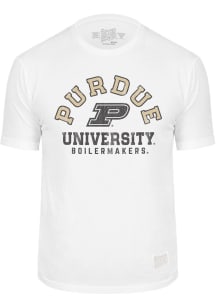 Purdue Boilermakers White Original Retro Brand Number 1 Short Sleeve Fashion T Shirt