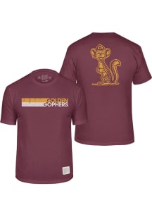 Minnesota Golden Gophers Maroon Original Retro Brand Flat Name and Mascot Short Sleeve Fashion T S..