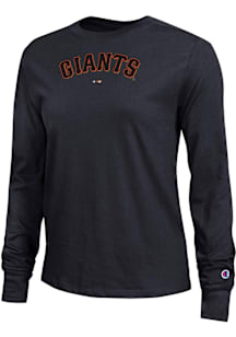 Champion San Francisco Giants Womens Black Core LS Tee